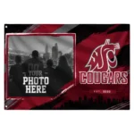Washington State Cougars House Flag Custom Framed Photo Crimson Black Best Selling