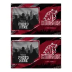 Washington State Cougars House Flag Custom Framed Photo Crimson Black Best Selling