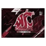 Washington State Cougars House Flag Custom Speed Slashes Crimson Best Selling