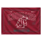 Washington State Cougars House Flag Customized Ornate Border Crimson Best Selling