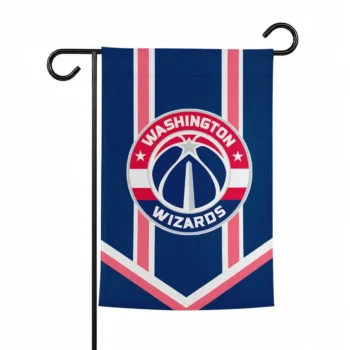 Washington Wizards Garden Flag Custom Chevron Stripes Blue Best Selling