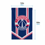 Washington Wizards Garden Flag Custom Chevron Stripes Blue Best Selling