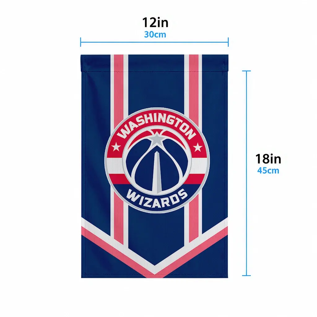 Washington Wizards Garden Flag Custom Chevron Stripes Blue High Quality Washington Wizards Garden Flag Custom Chevron Stripes Blue High Quality