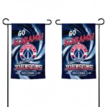 Washington Wizards Garden Flag Customized Swirl Vortex Blue Best Selling