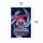 Washington Wizards Garden Flag Customized Swirl Vortex Blue Best Selling