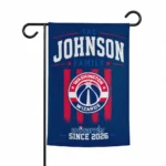 Washington Wizards Garden Flag Personalized Distressed Stripes Blue Best Selling