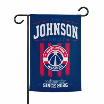 Washington Wizards Garden Flag Personalized Distressed Stripes Blue Best Selling