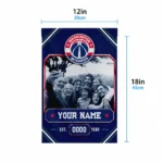Washington Wizards Garden Flag Personalized Photo Frame Blue Best Selling