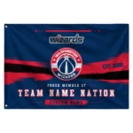 Washington Wizards House Flag Custom Brushed Streaks Blue Best Selling