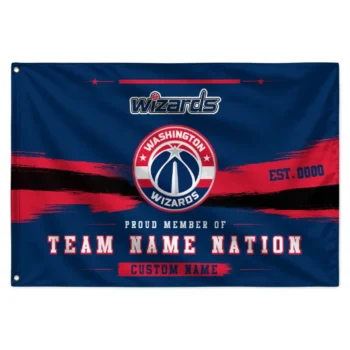 Washington Wizards House Flag Custom Brushed Streaks Blue Best Selling