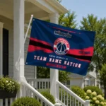 Washington Wizards House Flag Custom Brushed Streaks Blue Best Selling