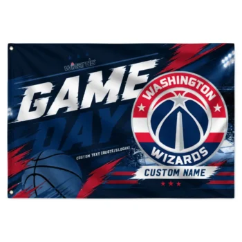 Washington Wizards House Flag Customized Energy Brushstrokes Blue Best Selling