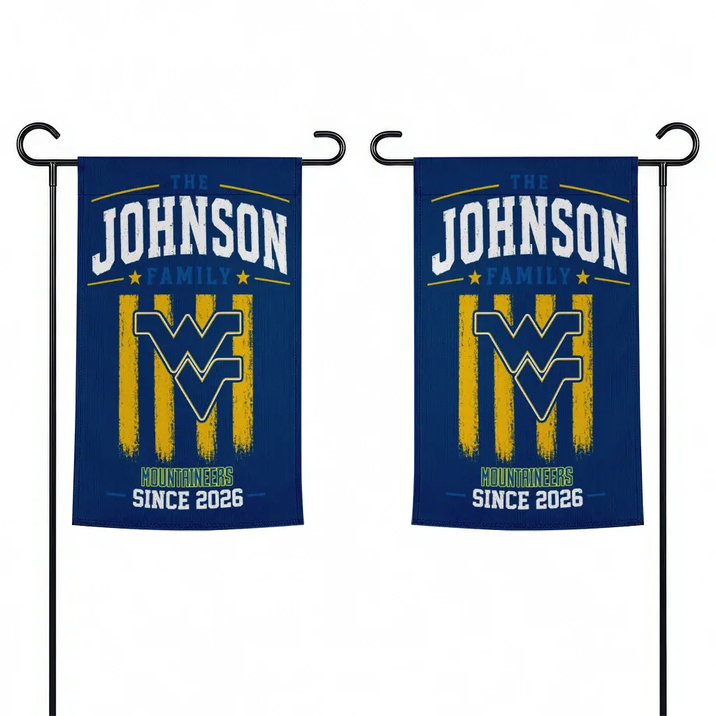 West Virginia Mountaineers Garden Flag Custom Distressed Stripes Blue Fashion Forward West Virginia Mountaineers Garden Flag Custom Distressed Stripes Blue Fashion Forward