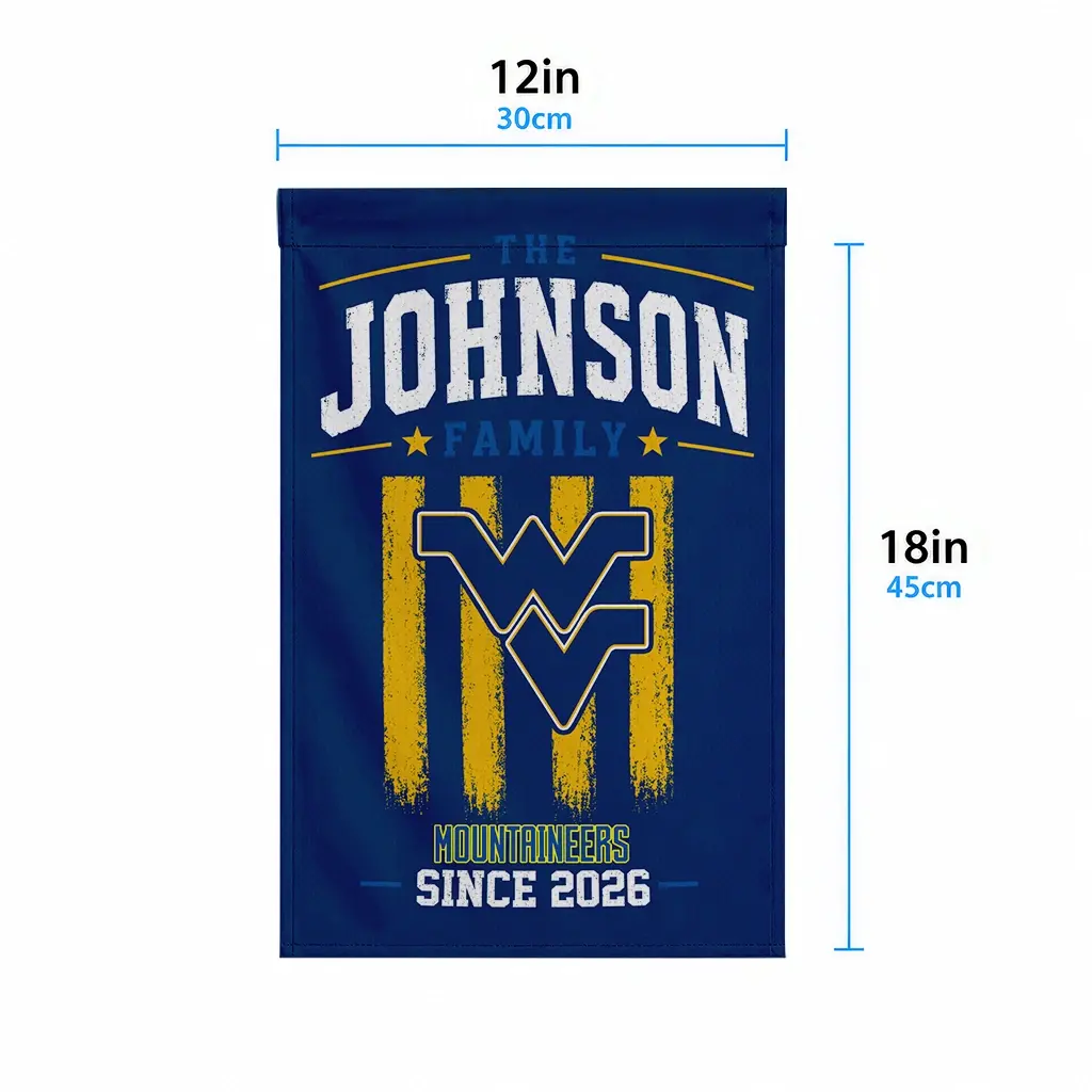 West Virginia Mountaineers Garden Flag Custom Distressed Stripes Blue High Quality West Virginia Mountaineers Garden Flag Custom Distressed Stripes Blue High Quality