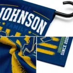 West Virginia Mountaineers Garden Flag Custom Distressed Stripes Blue Best Selling