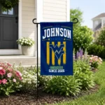 West Virginia Mountaineers Garden Flag Custom Distressed Stripes Blue Best Selling