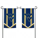 West Virginia Mountaineers Garden Flag Customized Chevron Stripes Blue Best Selling