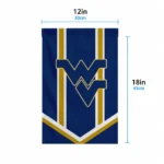 West Virginia Mountaineers Garden Flag Customized Chevron Stripes Blue Best Selling