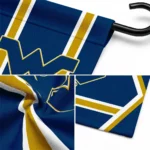 West Virginia Mountaineers Garden Flag Customized Chevron Stripes Blue Best Selling