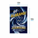 West Virginia Mountaineers Garden Flag Personalized Swirl Vortex Blue Best Selling
