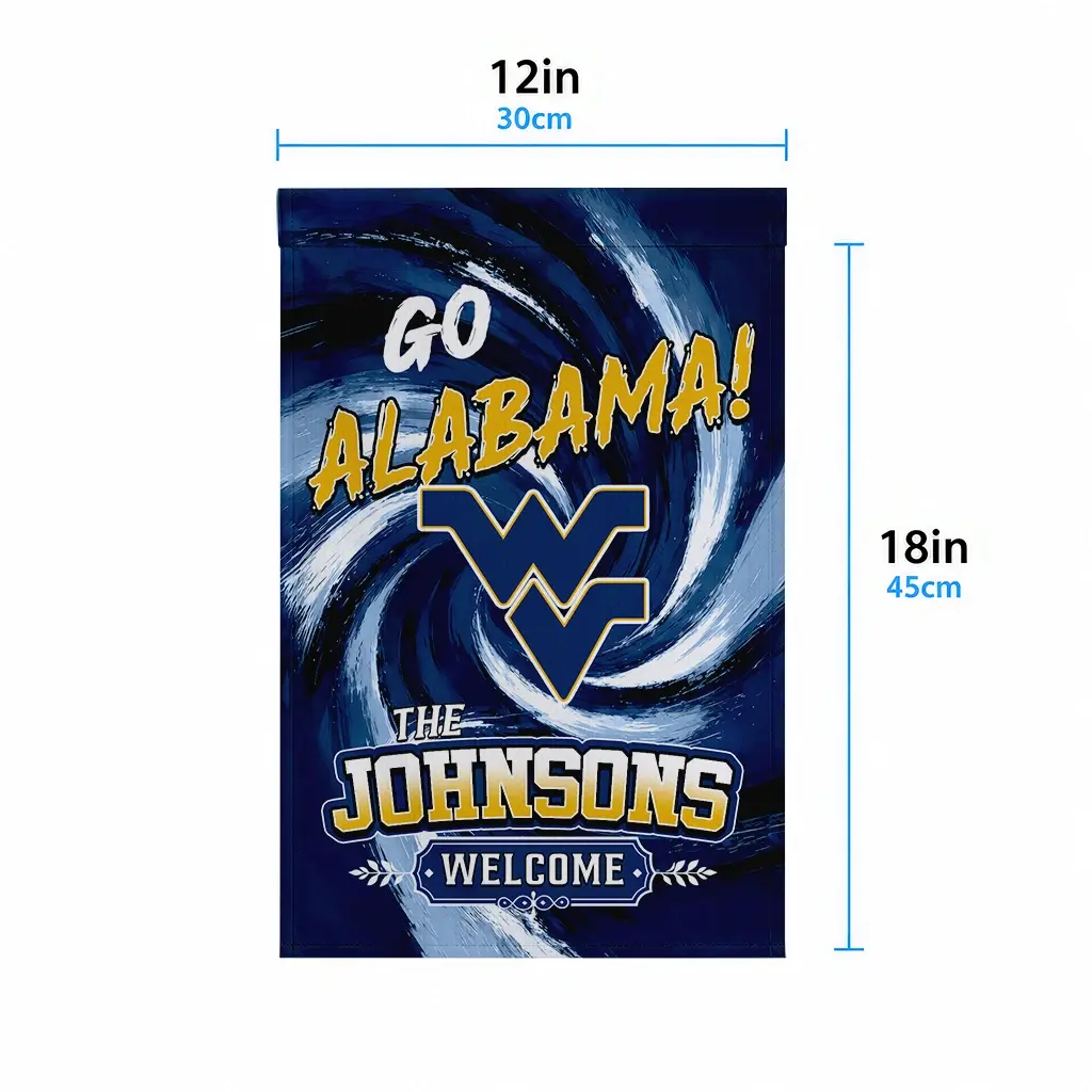 West Virginia Mountaineers Garden Flag Personalized Swirl Vortex Blue High Quality West Virginia Mountaineers Garden Flag Personalized Swirl Vortex Blue High Quality