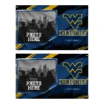 West Virginia Mountaineers House Flag Custom Framed Photo Blue Black Best Selling