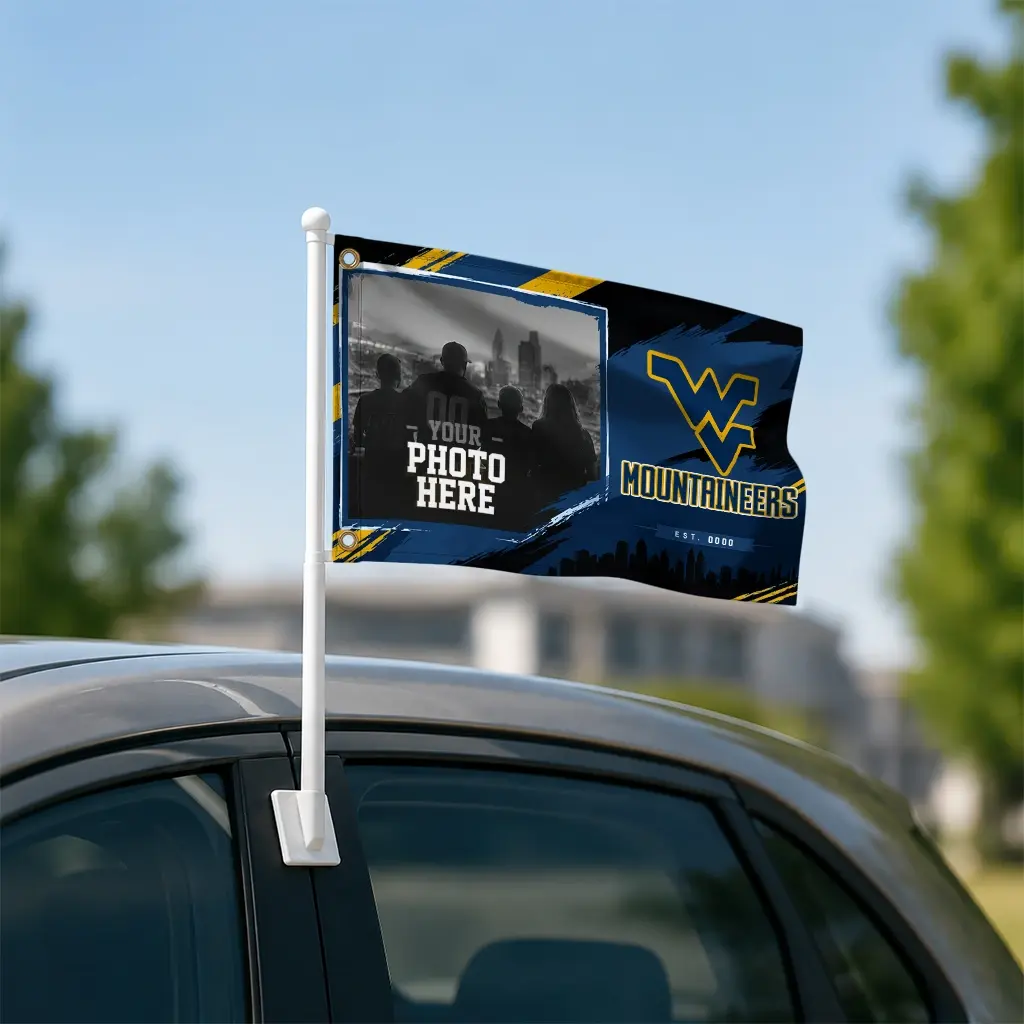 West Virginia Mountaineers House Flag Custom Framed Photo Blue Black Latest Model West Virginia Mountaineers House Flag Custom Framed Photo Blue Black Latest Model