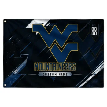 West Virginia Mountaineers House Flag Custom Speed Slashes Blue Best Selling