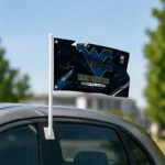 West Virginia Mountaineers House Flag Custom Speed Slashes Blue Best Selling