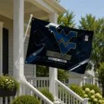 West Virginia Mountaineers House Flag Custom Speed Slashes Blue Best Selling