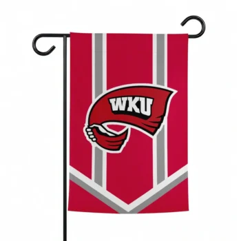 Western Kentucky Hilltoppers Garden Flag Custom Chevron Stripes Red Best Selling