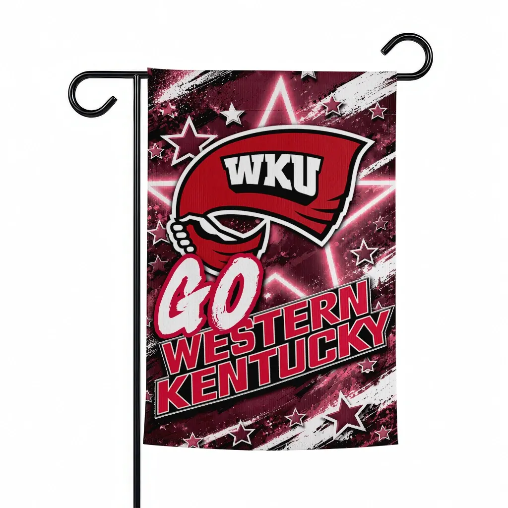 Western Kentucky Hilltoppers Garden Flag Customized Glowing Star Red Best Selling Western Kentucky Hilltoppers Garden Flag Customized Glowing Star Red Best Selling