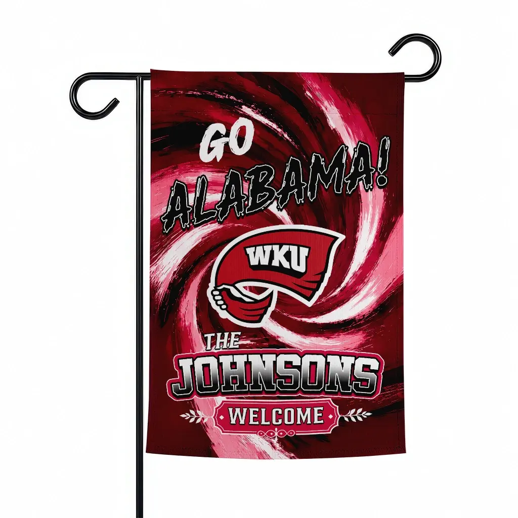 Western Kentucky Hilltoppers Garden Flag Customized Swirl Vortex Red Best Selling Western Kentucky Hilltoppers Garden Flag Customized Swirl Vortex Red Best Selling