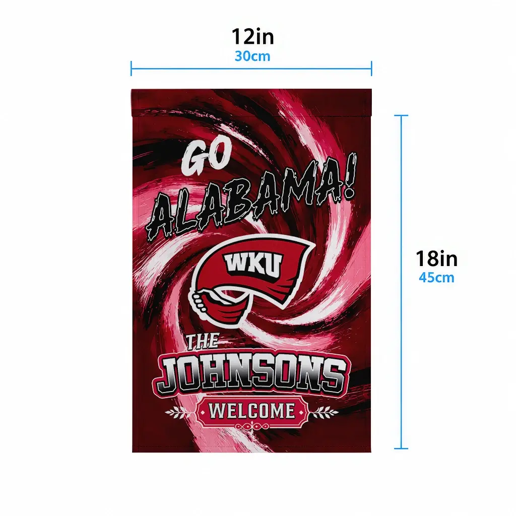 Western Kentucky Hilltoppers Garden Flag Customized Swirl Vortex Red High Quality Western Kentucky Hilltoppers Garden Flag Customized Swirl Vortex Red High Quality