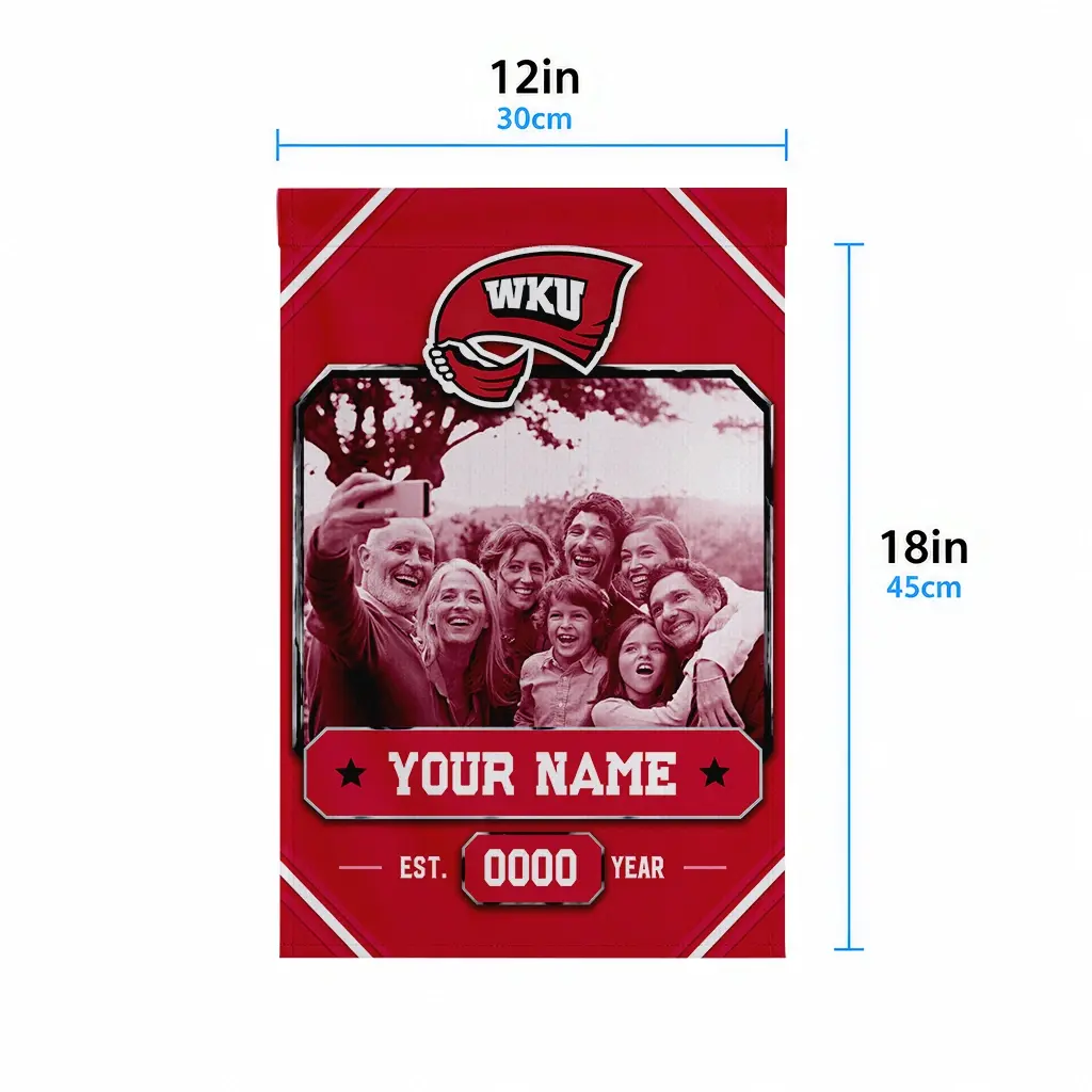 Western Kentucky Hilltoppers Garden Flag Personalized Photo Frame Red High Quality Western Kentucky Hilltoppers Garden Flag Personalized Photo Frame Red High Quality