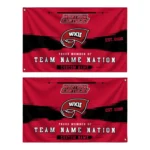 Western Kentucky Hilltoppers House Flag Custom Brushed Streaks Red Best Selling