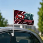Western Kentucky Hilltoppers House Flag Customized Diagonal Stripes Red Best Selling