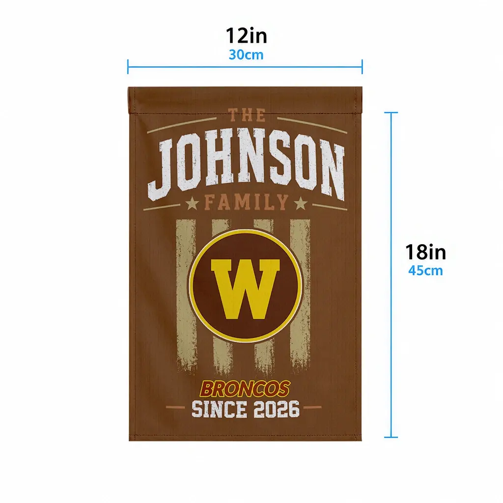 Western Michigan Broncos Garden Flag Custom Distressed Stripes Brown High Quality Western Michigan Broncos Garden Flag Custom Distressed Stripes Brown High Quality