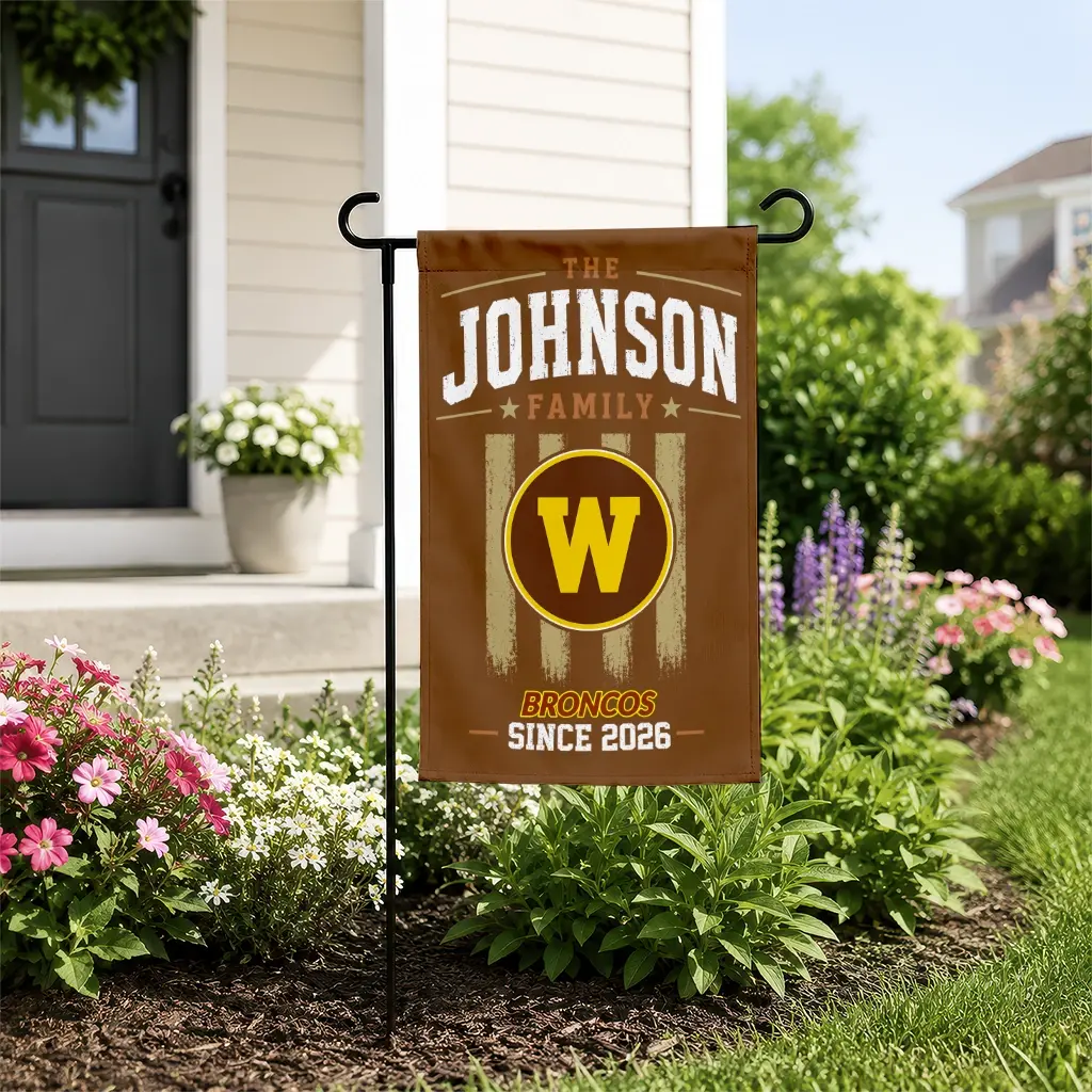 Western Michigan Broncos Garden Flag Custom Distressed Stripes Brown New Arrival Western Michigan Broncos Garden Flag Custom Distressed Stripes Brown New Arrival