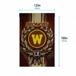 Western Michigan Broncos Garden Flag Custom Laurel Wreath Brown Best Selling