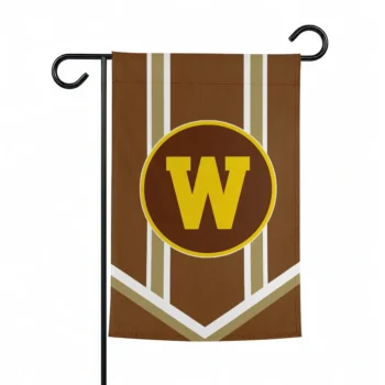 Western Michigan Broncos Garden Flag Customized Chevron Stripes Brown Best Selling