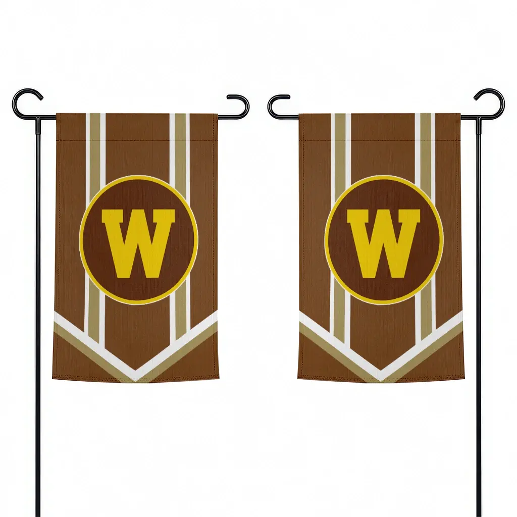 Western Michigan Broncos Garden Flag Customized Chevron Stripes Brown Fashion Forward Western Michigan Broncos Garden Flag Customized Chevron Stripes Brown Fashion Forward