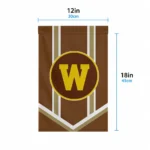 Western Michigan Broncos Garden Flag Customized Chevron Stripes Brown Best Selling