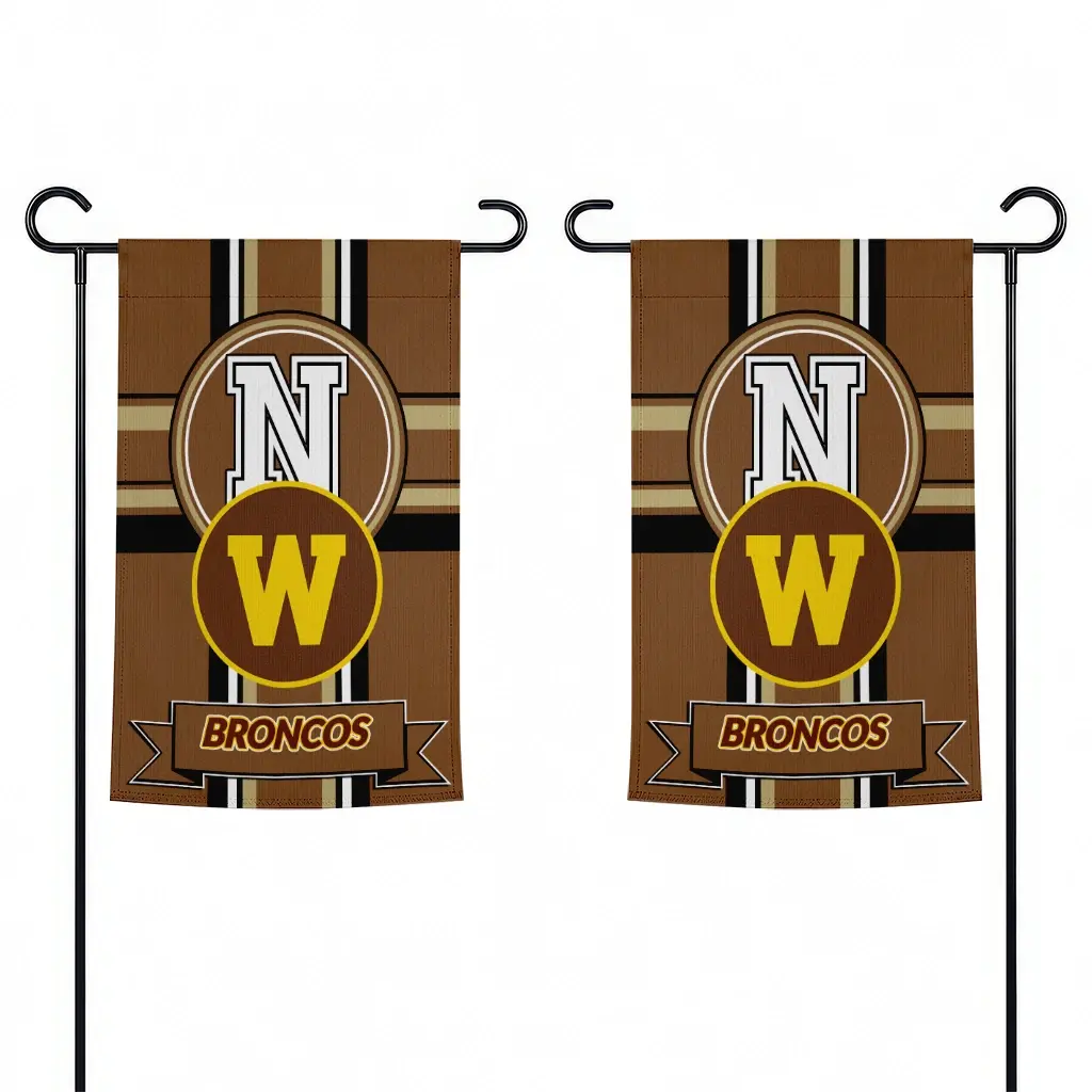 Western Michigan Broncos Garden Flag Customized Circle Medallion Brown Fashion Forward Western Michigan Broncos Garden Flag Customized Circle Medallion Brown Fashion Forward
