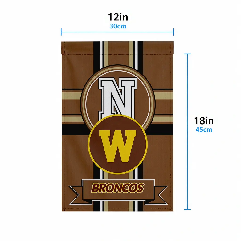 Western Michigan Broncos Garden Flag Customized Circle Medallion Brown High Quality Western Michigan Broncos Garden Flag Customized Circle Medallion Brown High Quality