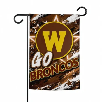 Western Michigan Broncos Garden Flag Personalized Glowing Star Brown Best Selling