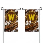 Western Michigan Broncos Garden Flag Personalized Glowing Star Brown Best Selling