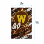 Western Michigan Broncos Garden Flag Personalized Glowing Star Brown Best Selling