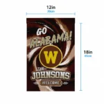Western Michigan Broncos Garden Flag Personalized Swirl Vortex Brown Best Selling