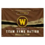 Western Michigan Broncos House Flag Customized Brushed Streaks Brown Best Selling